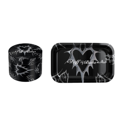 Black and silver Grinder & Tray