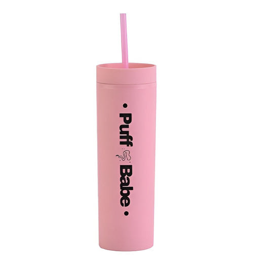 Puff Babe - Pink Straw Cup