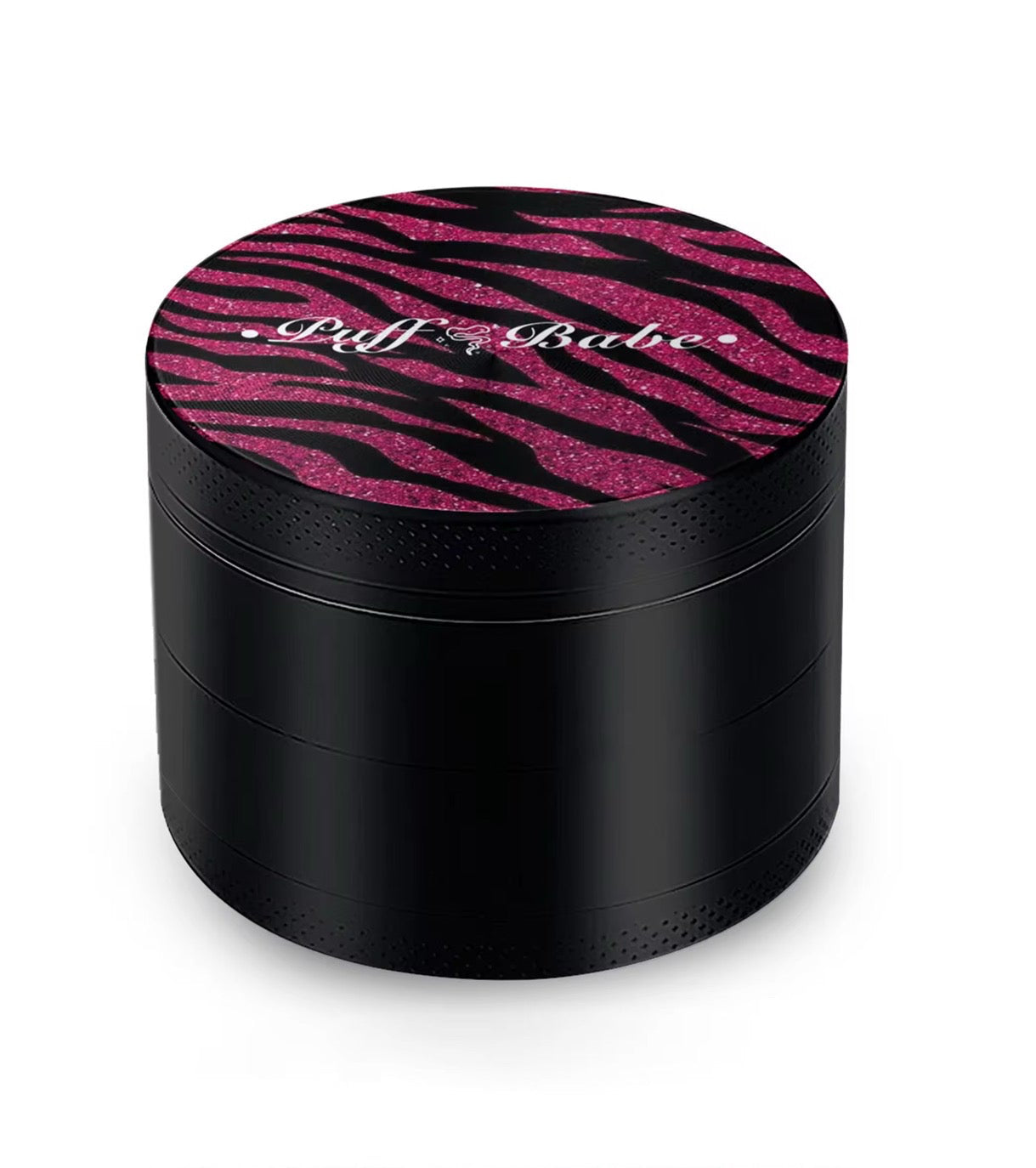 Reflective leopard print/zebra print grinder