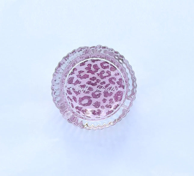 Pink leopard print Ashtray