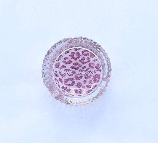 Pink leopard print Ashtray