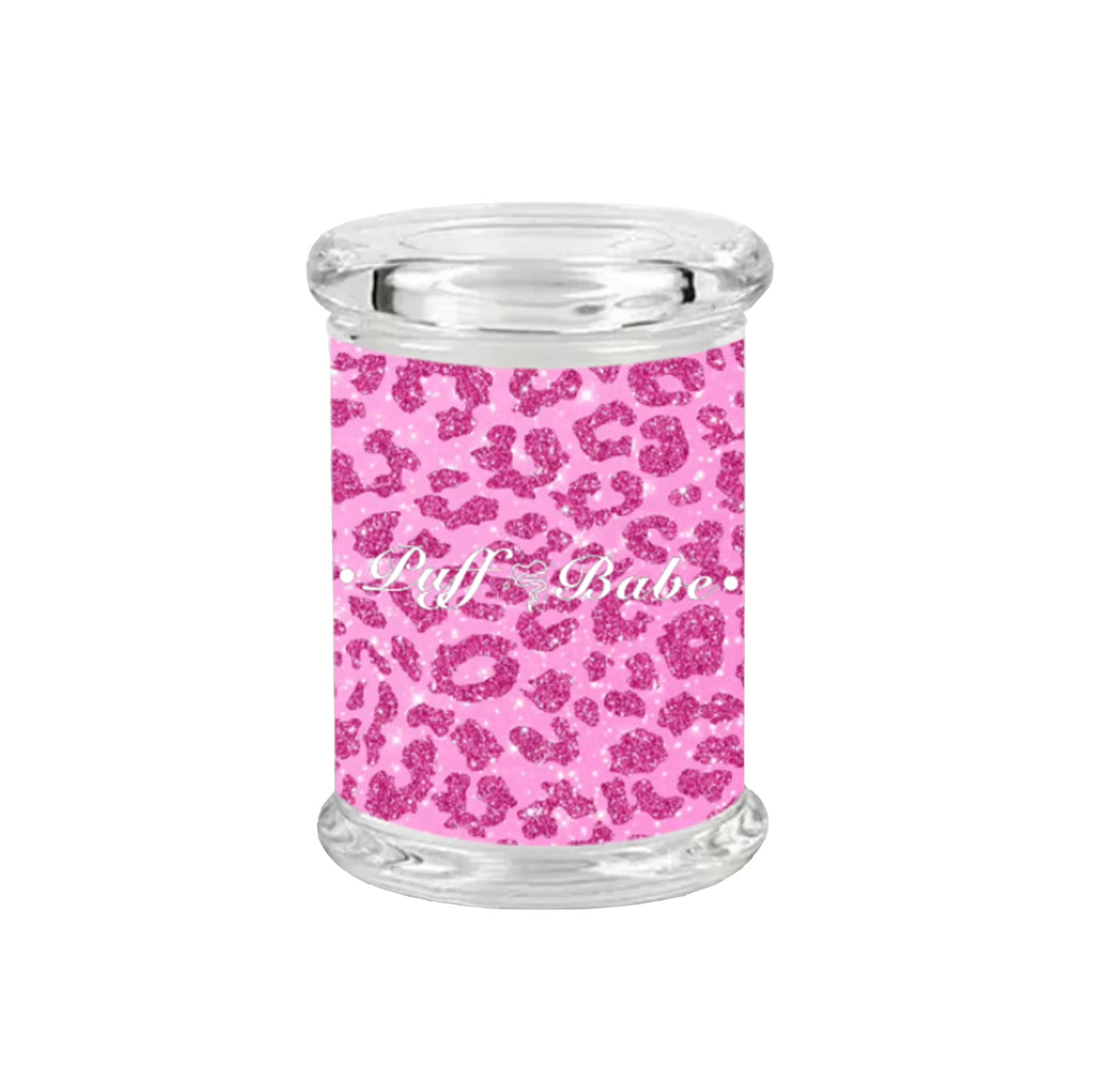 Pink leopard print storage pot