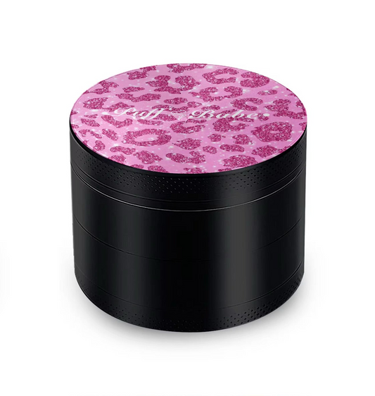 Reflective leopard print/zebra print grinder